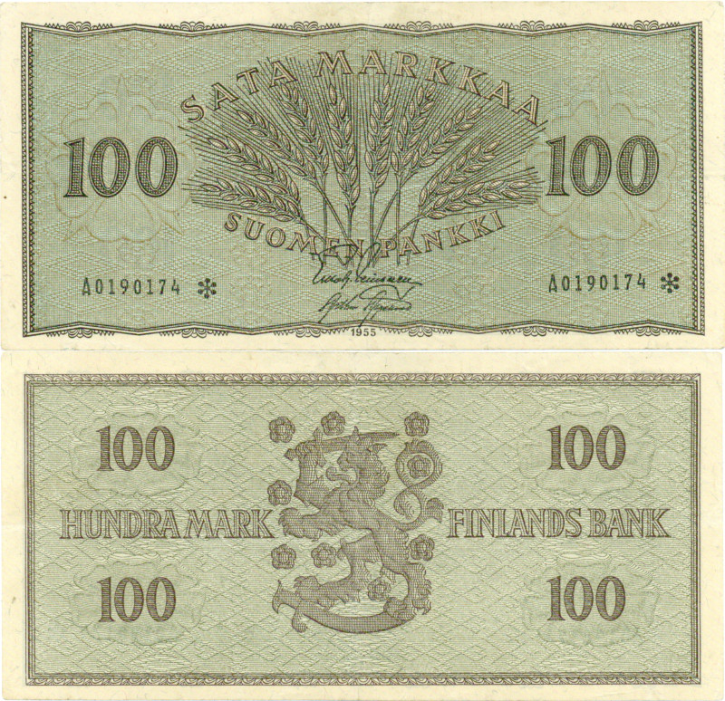 100 Markkaa 1955 A0190174* kl.4